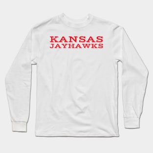 Kansas Jayhawks (Red) Long Sleeve T-Shirt